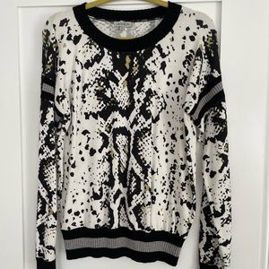 Snake print lightweight sweater